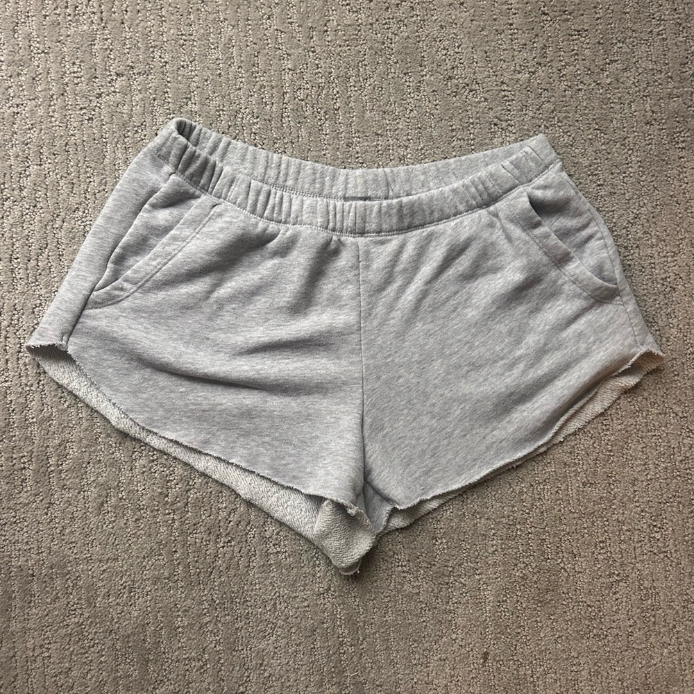 Aerie Gray Sweat Shorts with Elastic Waistband
